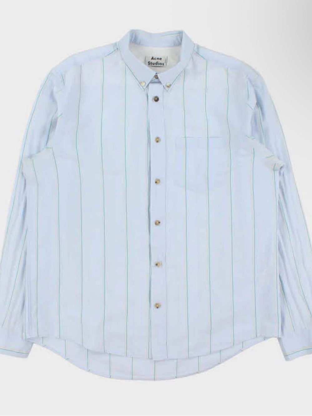 Acne Studios Pale Blue Pinstripe Button-Down Shirt